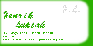 henrik luptak business card