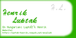 henrik luptak business card